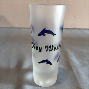 Key West Dolphin Frosted 4" Shot Glass #F36